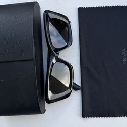 PRADA PR 13ZS 1AB5S0 50mm Black Dark Grey Women's Cat eye Sunglasses