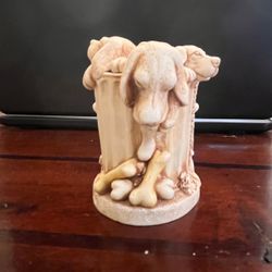 Trashy dogs in trashcan box figurine by Harmony Kingdom