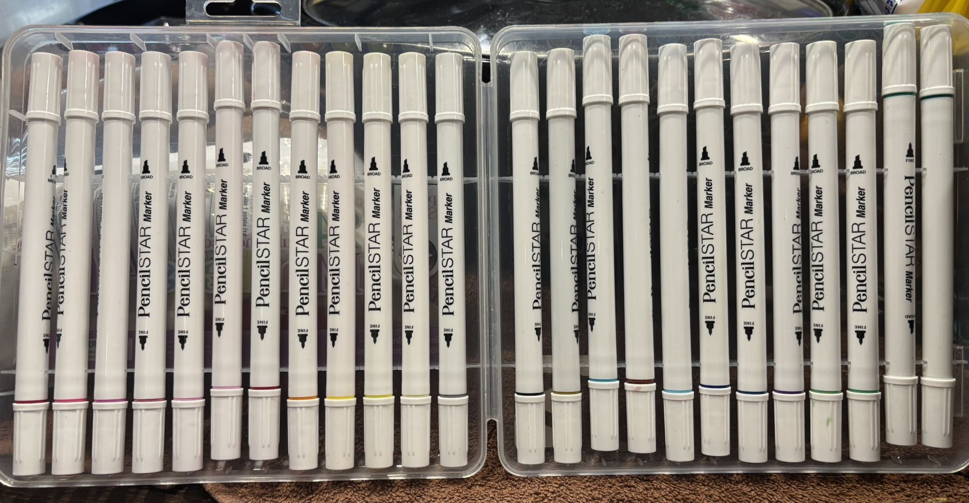 24 markers (used 2-3 times)