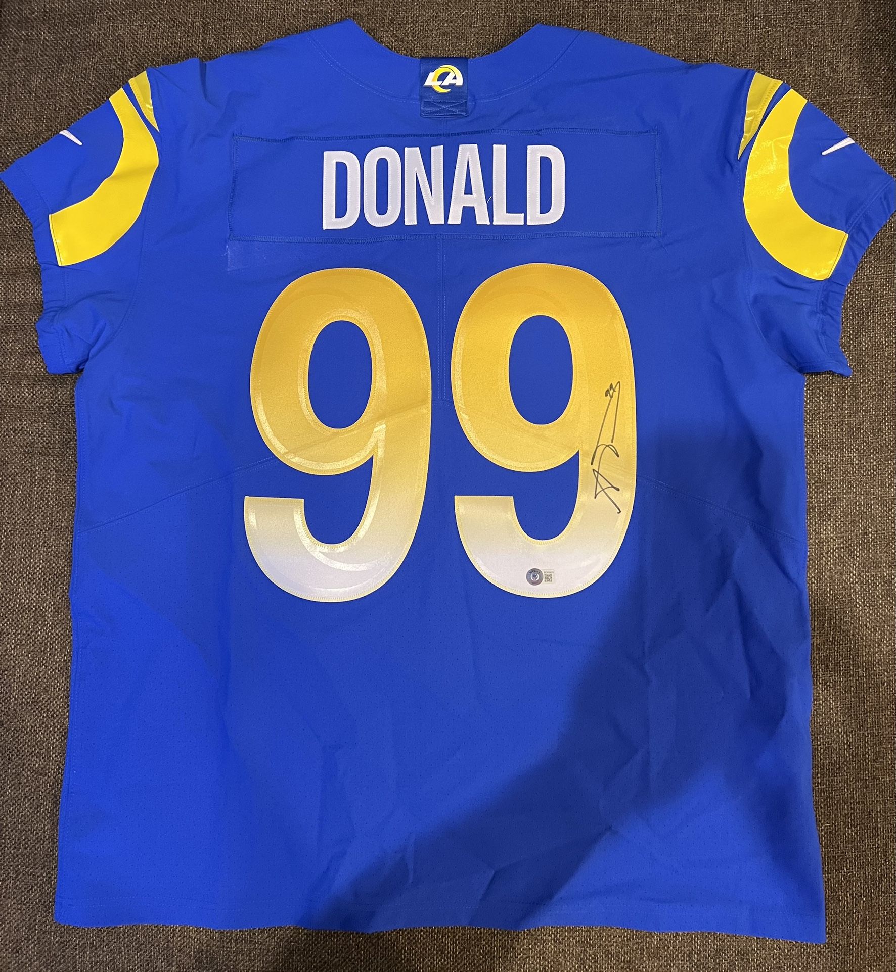 Aaron Donald Nike Game Cut Jersey Signed Los Angeles Rams Jersey BAS  Beckett