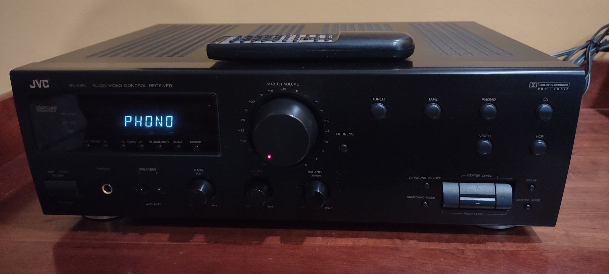 JVC RX-518 Stereo Receiver With Remote