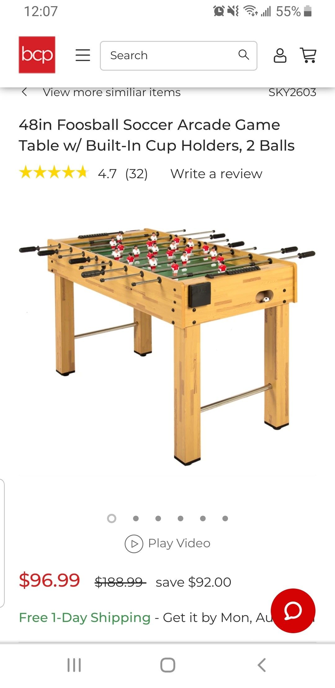 48in foosball soccer table