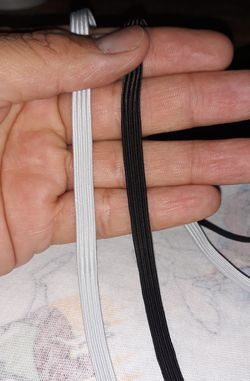 1/4" BLACK & WHITE BRAIDED ELASTICS 144-YARDS