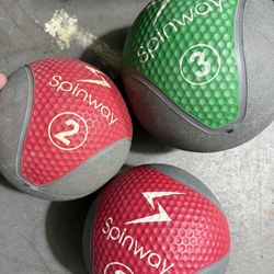 Weighted Medicine Balls Lot Of 3