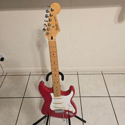 Red Fender Stratocaster Guitar