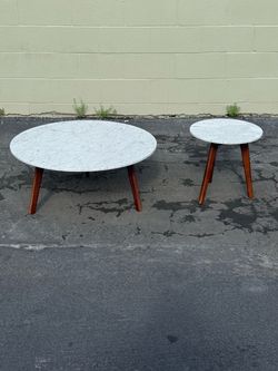 Article Marble Coffee Table + Side Table Set