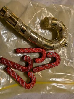 Set Of 5 Candy Cane Ornaments