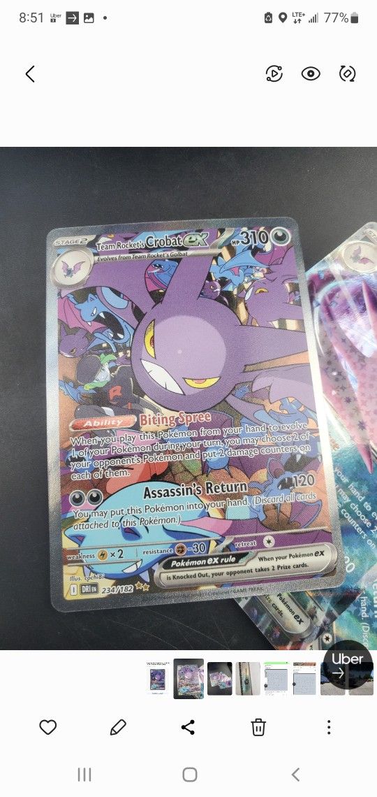 Pokemon Team Rocket's Crobat ex - 234/182 - SV10: Destined Rivals