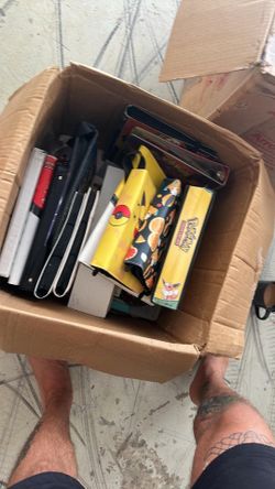 Pokemon binders/boxes.