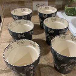 Matching Ceramic Planter Pots With Drain Holes