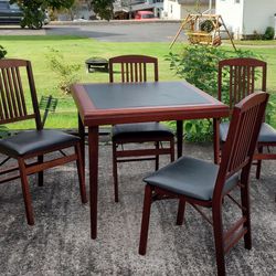 Card Table With 4 Folding Chairs 
