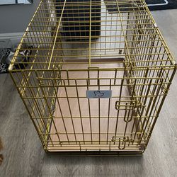 Gold Dog Crate 