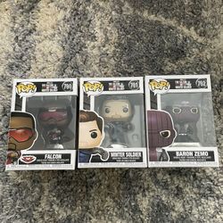Funko Pop Falcon and The Winter Soldier Full set (message for individual)