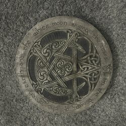 Moon pentacle plaque