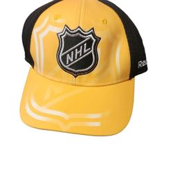 NHL ALL-STAR GAME LA Reebok 2017 Official Black And Yellow Fitted Hat L/XL