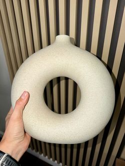 Large Ceramic Donut Vase