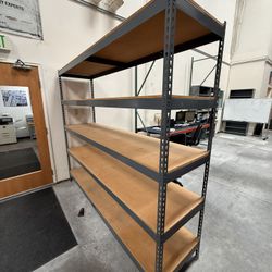 Clean Storage Rack with 5 Adjustable Shelves