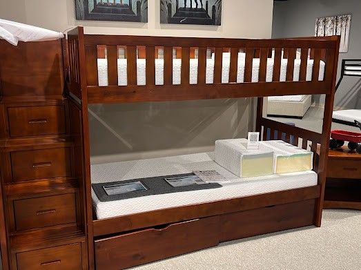 Rowe Dark Cherry Twin/Twin Step Bunk Bed
HomeleganceFinancing and Delivery Options Available