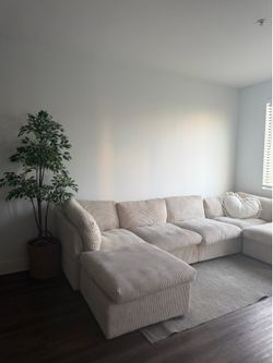 Comfy Beige Couch Barely Used