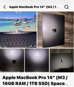 Apple MacBook Pro 14” M3 /  16GB RAM 1 TB (SSD)