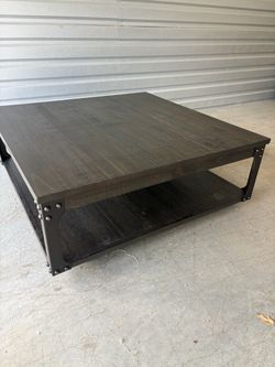Coffee table on rollers
