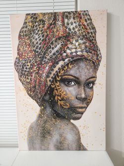 African American Woman Canvas Art.