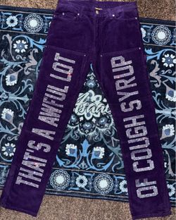 ALOCS RHINESTONE CORDUROY JEANS