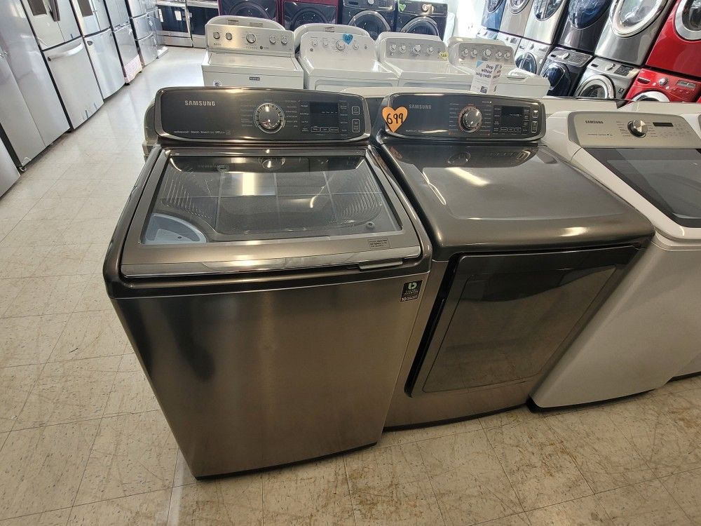 Topload Washer And Electric Dryer Set Used In Good Condition With 90days Warranty From $550 Up To $699