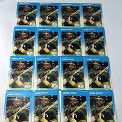 1987  Fleer Reggie Jackson Update Glossy - (Oakland Athletics) #U-49 Lot Of 16