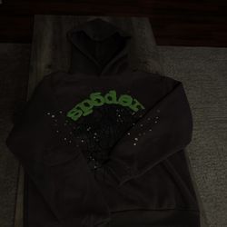 Spider Hoodie Size Large In gray