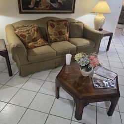 Sofa, 3 Table plus 2 Lamps