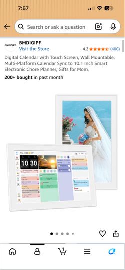 BMDIGIPF 10.1 Inch Digital Calendar Touch Screen