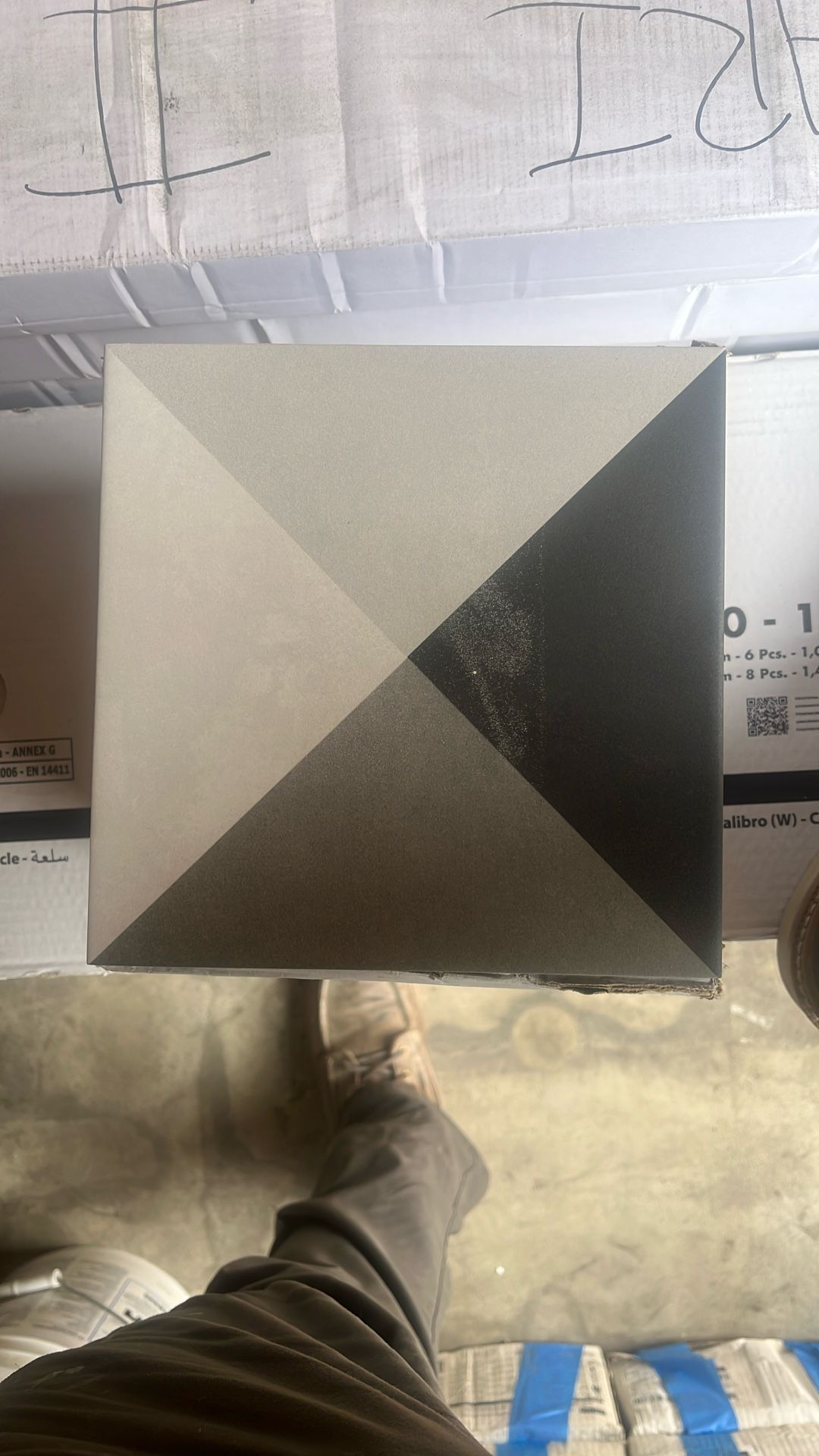 Art Geo Charcoal Black 8”x8” Tile