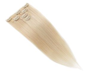 Remy Human Hair Clip in Extensions 5 Pieces 10" 38g Blonde Add Volume