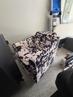 Cow print chair