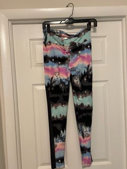 No boundaries Multicolor Owl Print Leggings - Blue Pink size 7- 8 leggings new