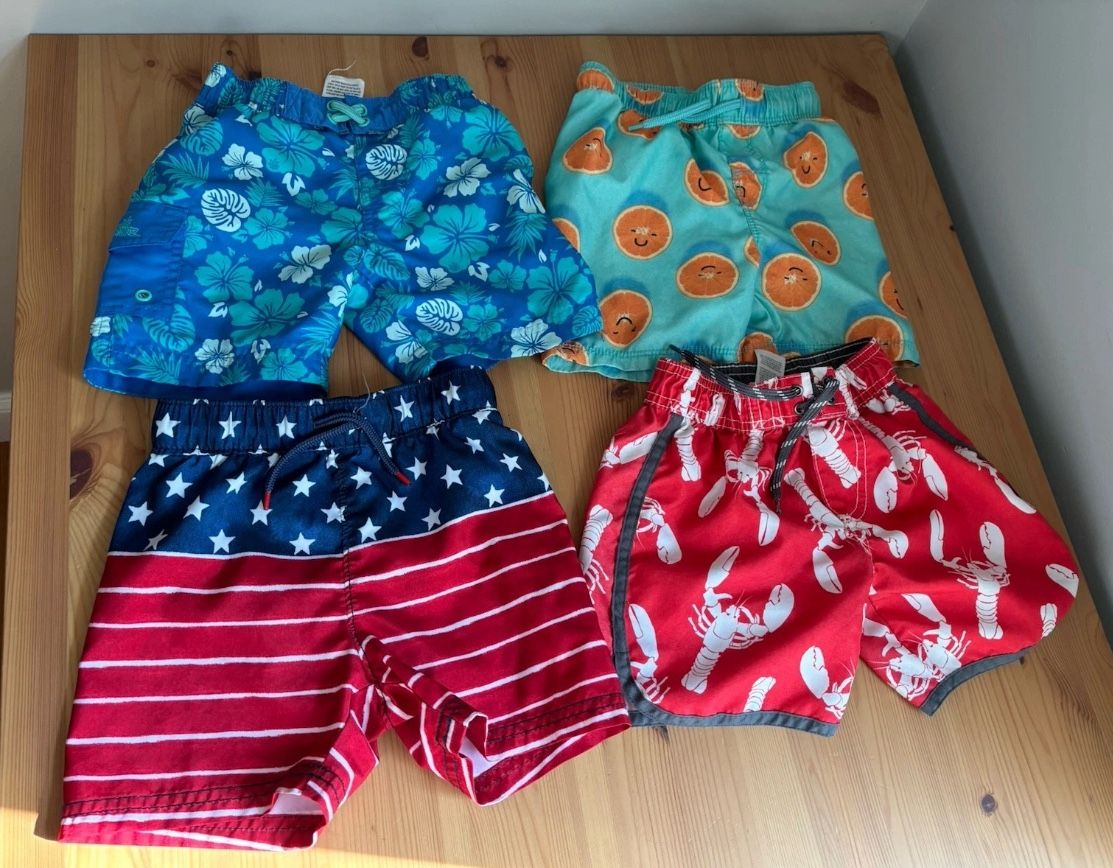 Baby Toddler Boys 2T Swim Trunks Bathing Bottoms Lot Old Navy Carter’s UV