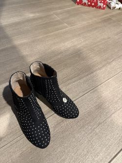 Black Suede Boots - Size 6