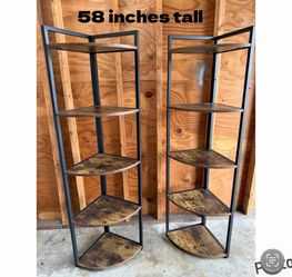 5-Tier Corner Shelf Unit 58 Inches Tall