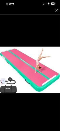 All Purpose Gymnastics Mat 6.6/10/13/16/20 ft Sturdy Inflatable Tumble Track for Home/Gym
