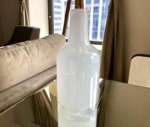 West Elm White Milk Glass Vase Brand New