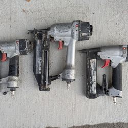 Set of 3 Porter Cable nail guns