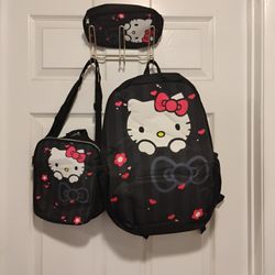  3 - PC hello kitty backpack set