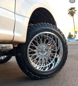 F150 wheels and tires 22x12 with 33”