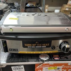 HALO Elite1B 1-Burner Outdoor Propane Gas Griddle with 2-Zone Cooking and Compact Design