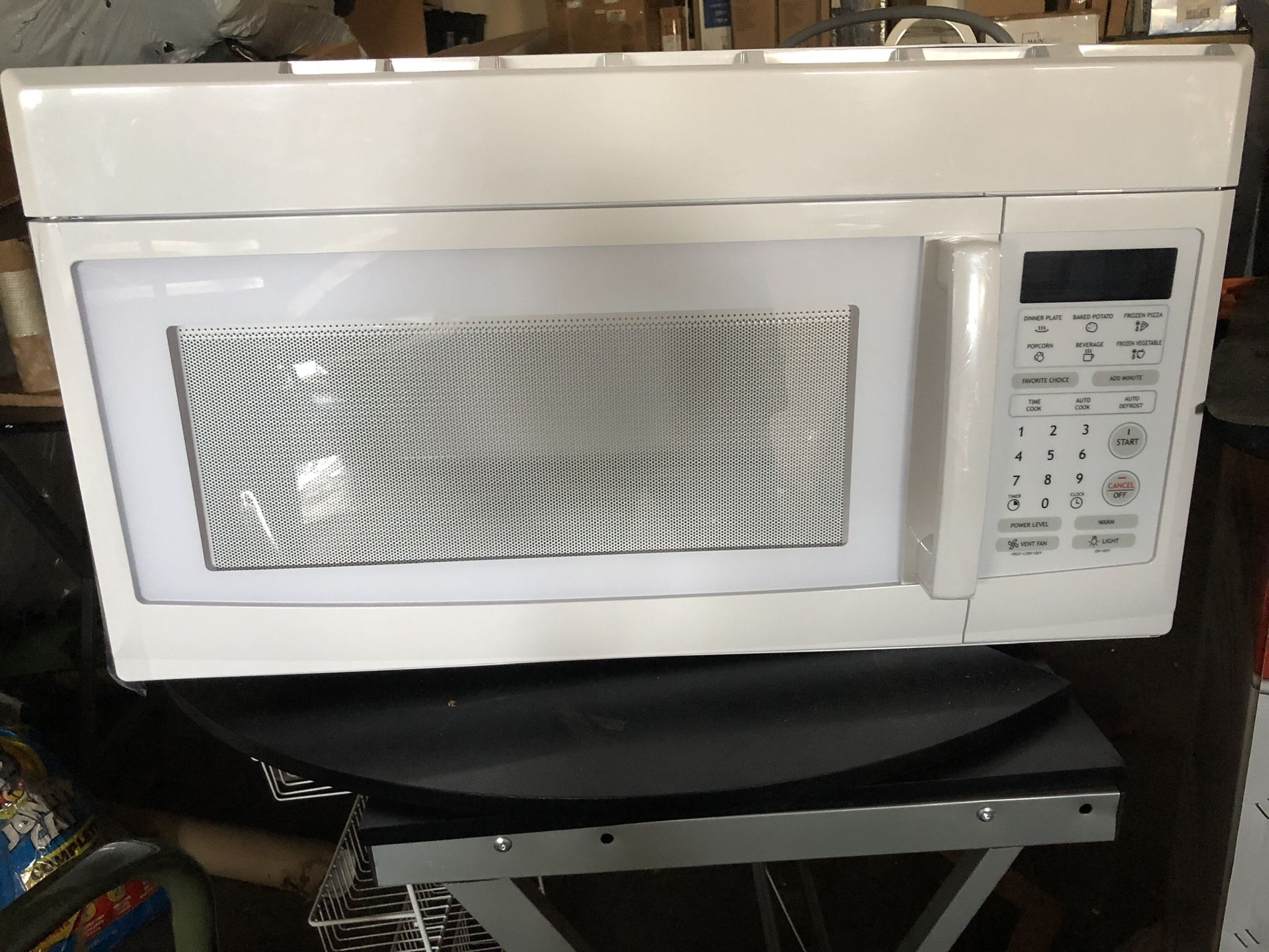 Over the range microwave white