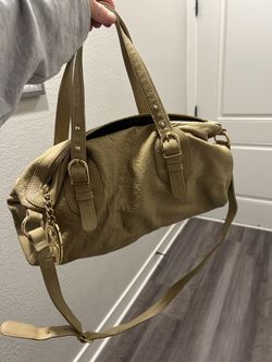 Onna Ehrlich tan genuine leather purse bag shoulder handbag butter crossbody