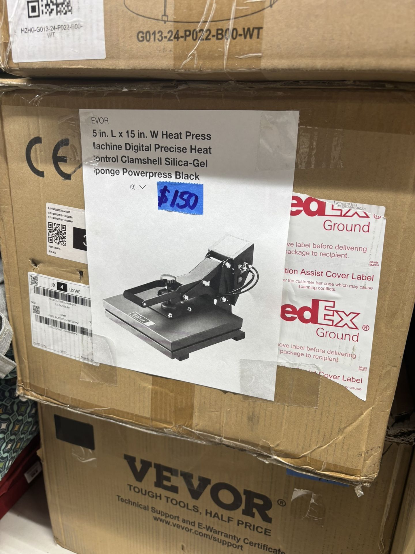 15 in. L x 15 in. W Heat Press Machine Digital Precise Heat Control Clamshell Silica-Gel Sponge
