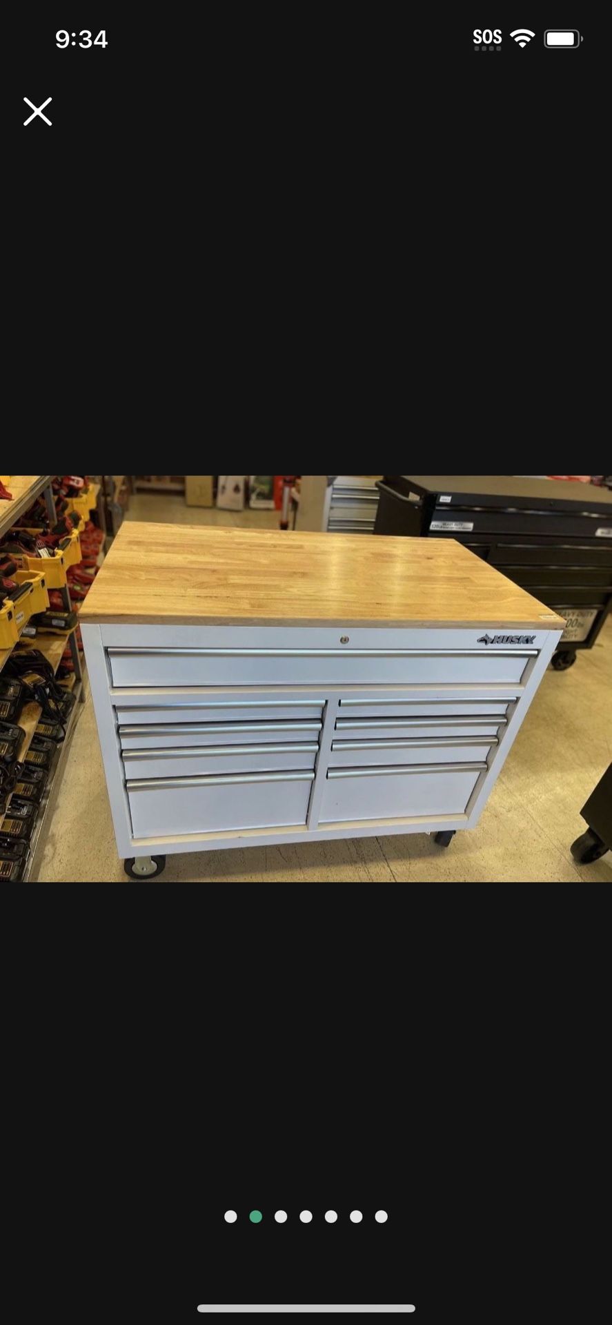 HUSKY 46 IN. W X 51 IN. D STANDARD DUSTY 9-DRAWER MOBILE WORKBENCH