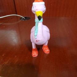 Pink Flamingo Christmas Figure